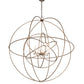 Meyda Lighting Atom Enerjisi 60" 8-Light Corinth Chandelier With White Faux Candlelight