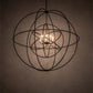 Meyda Lighting Atom Enerjisi 60" 8-Light Textured Black Chandelier With White Faux Candlelight