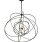 Meyda Lighting Atom Enerjisi 60" 8-Light Textured Black Chandelier With White Faux Candlelight