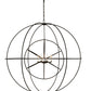 Meyda Lighting Atom Enerjisi 60" 8-Light Textured Black Chandelier With White Faux Candlelight