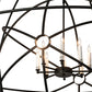 Meyda Lighting Atom Enerjisi 60" 8-Light Textured Black Chandelier With White Faux Candlelight