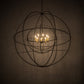 Meyda Lighting Atom Enerjisi 60" 8-Light Timeless Bronze Chandelier With Amber Faux Candlelight