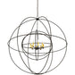 Meyda Lighting Atom Enerjisi 60" 8-Light Timeless Bronze Chandelier With Amber Faux Candlelight