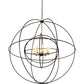 Meyda Lighting Atom Enerjisi 60" 8-Light Timeless Bronze Chandelier With Amber Faux Candlelight
