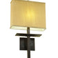 Meyda Lighting Atria 14" Oil Rubbed Bronze Wall Sconce With Amber Dupioni Fabric Shade
