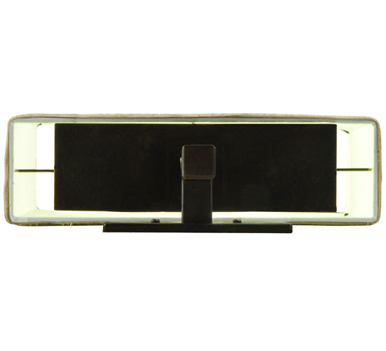 Meyda Lighting Atria 14" Oil Rubbed Bronze Wall Sconce With Amber Dupioni Fabric Shade