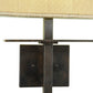 Meyda Lighting Atria 14" Oil Rubbed Bronze Wall Sconce With Amber Dupioni Fabric Shade