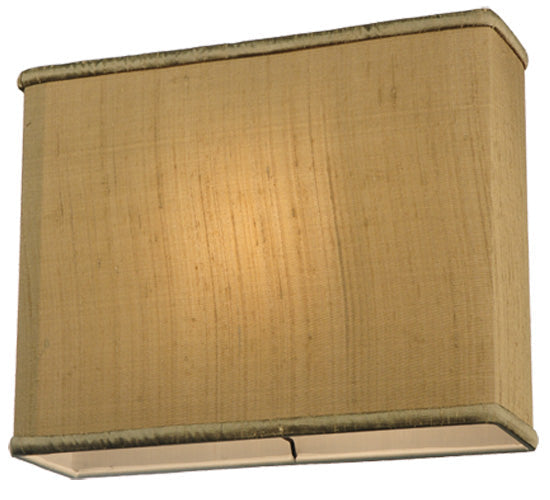 Meyda Lighting Atria 14" Oil Rubbed Bronze Wall Sconce With Amber Dupioni Fabric Shade