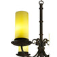 Meyda Lighting Atria 38" 6-Light Coffee Bean Chandelier With Beige Shade Glass