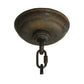 Meyda Lighting Atria 38" 6-Light Coffee Bean Chandelier With Beige Shade Glass