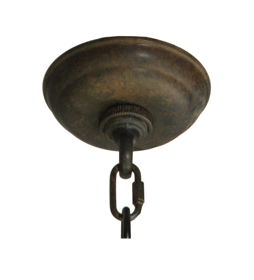 Meyda Lighting Atria 38" 6-Light Coffee Bean Chandelier With Beige Shade Glass