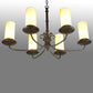 Meyda Lighting Atria 38" 6-Light Coffee Bean Island Chandelier With Ivory Idalight Cylindre Shade