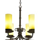 Meyda Lighting Atria 38" 6-Light Coffee Bean Island Chandelier With Ivory Idalight Cylindre Shade
