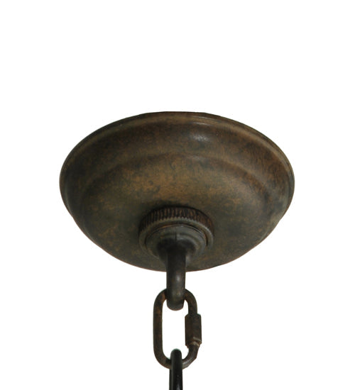 Meyda Lighting Atria 38" 6-Light Coffee Bean Island Chandelier With Ivory Idalight Cylindre Shade