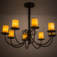 Meyda Lighting Atria 40" 8-Light Timeless Bronze Chandelier With Ivory Idalight Cylindre Shade