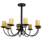 Meyda Lighting Atria 40" 8-Light Timeless Bronze Chandelier With Ivory Idalight Cylindre Shade