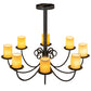 Meyda Lighting Atria 40" 8-Light Timeless Bronze Chandelier With Ivory Idalight Cylindre Shade