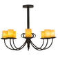 Meyda Lighting Atria 40" 8-Light Timeless Bronze Chandelier With Ivory Idalight Cylindre Shade