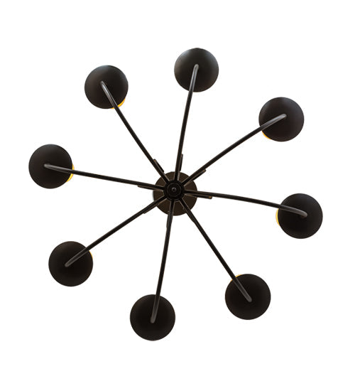 Meyda Lighting Atria 40" 8-Light Timeless Bronze Chandelier With Ivory Idalight Cylindre Shade