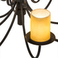 Meyda Lighting Atria 40" 8-Light Timeless Bronze Chandelier With Ivory Idalight Cylindre Shade