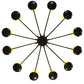 Meyda Lighting Atria 54" 12-Light Coffee Bean Chandelier With Beige Candle Shade