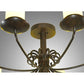 Meyda Lighting Atria 54" 12-Light Coffee Bean Chandelier With Beige Candle Shade