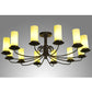 Meyda Lighting Atria 54" 12-Light Coffee Bean Chandelier With Ivory Idalight Cylindres Shade