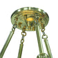 Meyda Lighting Auburn 74" 20-Light Polished Brass Inverted Pendant Light With Tawnyrock Idalight Shade