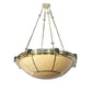 Meyda Lighting Auburn 74" 20-Light Polished Brass Inverted Pendant Light With Tawnyrock Idalight Shade
