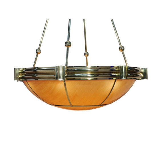 Meyda Lighting Auburn 74" 20-Light Polished Brass Inverted Pendant Light With Tawnyrock Idalight Shade