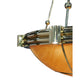 Meyda Lighting Auburn 74" 20-Light Polished Brass Inverted Pendant Light With Tawnyrock Idalight Shade
