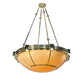 Meyda Lighting Auburn 74" 20-Light Polished Brass Inverted Pendant Light With Tawnyrock Idalight Shade