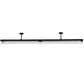 Meyda Lighting Aufgabe 98" 2-Light Textured Black Semi-flush Mount Light