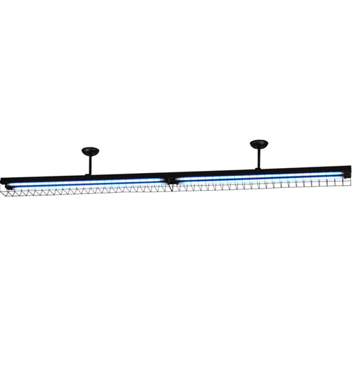 Meyda Lighting Aufgabe 98" 2-Light Textured Black Semi-flush Mount Light
