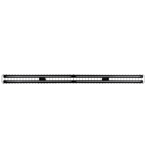 Meyda Lighting Aufgabe 98" 2-Light Textured Black Semi-flush Mount Light