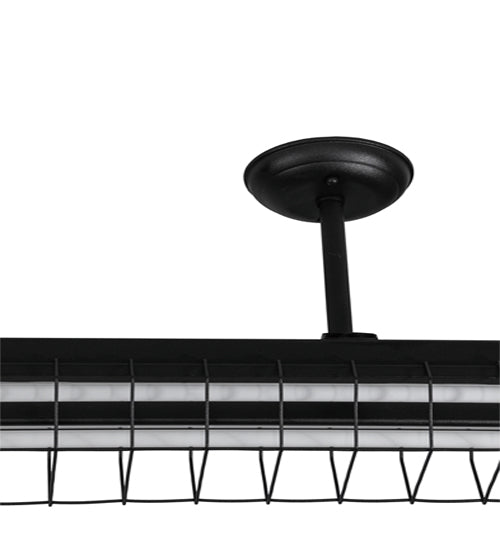 Meyda Lighting Aufgabe 98" 2-Light Textured Black Semi-flush Mount Light