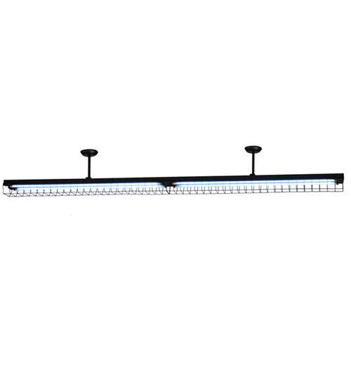 Meyda Lighting Aufgabe 98" 2-Light Textured Black Semi-flush Mount Light