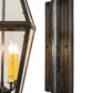 Meyda Lighting August 12" 4-Light Craftsman Brown Lantern Wall Sconce With Clear Shade Glass
