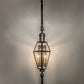 Meyda Lighting August 12" 4-Light Craftsman Brown Lantern Wall Sconce With Clear Shade Glass