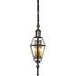 Meyda Lighting August 12" 4-Light Craftsman Brown Lantern Wall Sconce With Clear Shade Glass