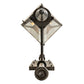 Meyda Lighting August 12" 4-Light Craftsman Brown Lantern Wall Sconce With Clear Shade Glass