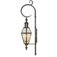 Meyda Lighting August 12" 4-Light Craftsman Brown Lantern Wall Sconce With Clear Shade Glass