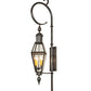 Meyda Lighting August 12" 4-Light Craftsman Brown Lantern Wall Sconce With Clear Shade Glass