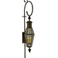 Meyda Lighting August 18" 4-Light Timeless Bronze Lantern Wall Sconce With Clear Shade Glass