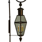Meyda Lighting August 18" 4-Light Timeless Bronze Lantern Wall Sconce With Clear Shade Glass