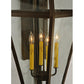 Meyda Lighting August 18" 4-Light Timeless Bronze Lantern Wall Sconce With Clear Shade Glass