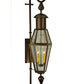 Meyda Lighting August 18" 4-Light Timeless Bronze Lantern Wall Sconce With Clear Shade Glass