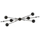 Meyda Lighting Augusta 42" 6-Light Wrought Iron Island Chandelier With Ivory Faux Candlelight