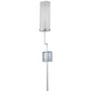 Meyda Lighting Ausband 7" Extreme Chrome Wall Sconce With Frosted Clear Contrail Mist Idalight Shade