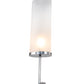 Meyda Lighting Ausband 7" Extreme Chrome Wall Sconce With Frosted Clear Contrail Mist Idalight Shade